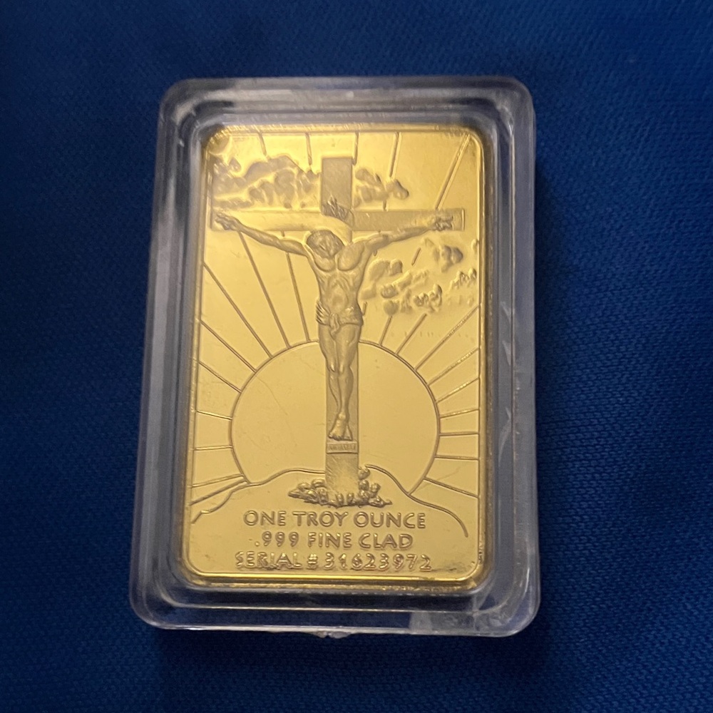 Gold Religious Commemorative Bar